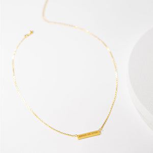 Engraved Bar Pendant: